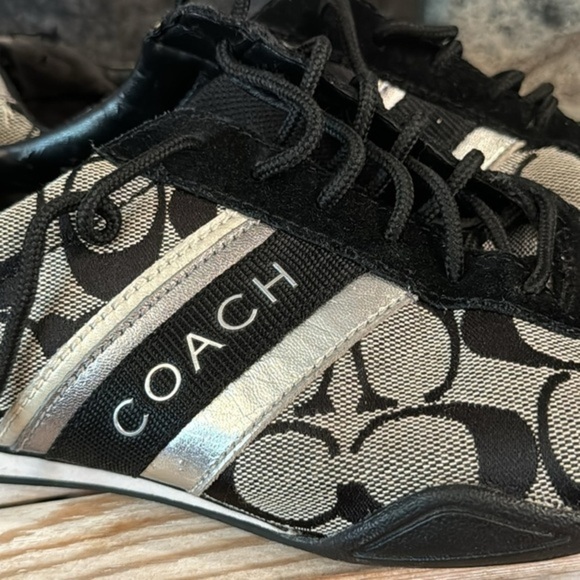 Coach Jayme black and silver‎ sneakers size 7.5 - Picture 4 of 10